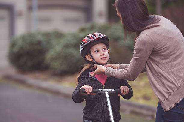 wearing bike helmet